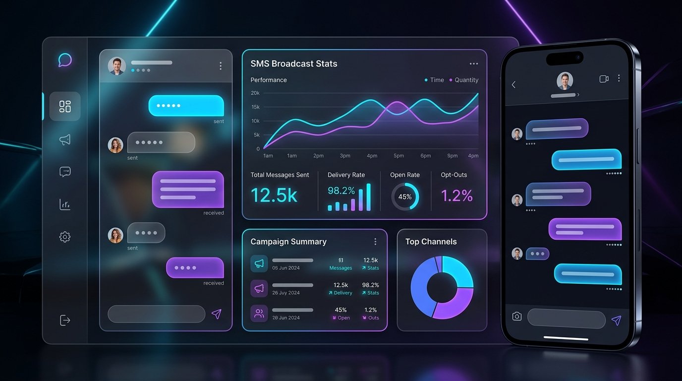 Pegasos SMS Marketing Software Dashboard